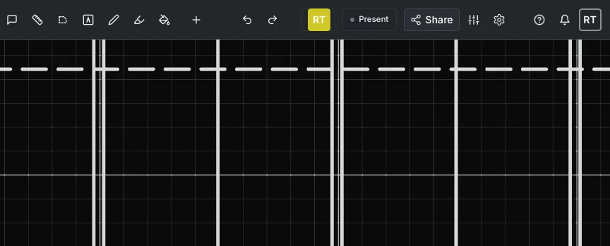 Real-time collaboration on a shared canvas in Vellum