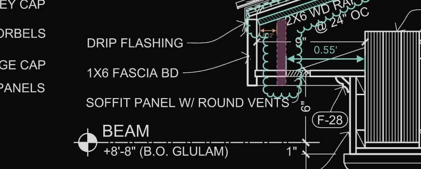 Markup tools applied to a plan sheet in Vellum